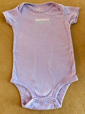 Carter's Baby Girls Purple Onesie Short Sleeves Size 9 Month